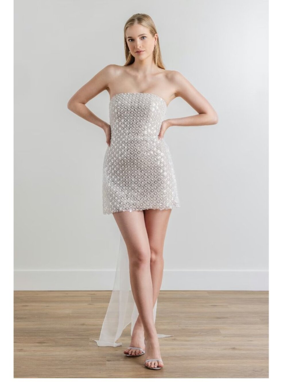 Beaded Mini Gown Style Crescendo Size 10